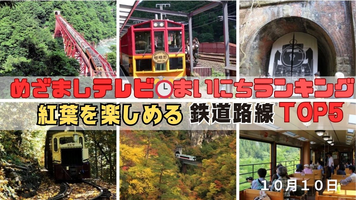 紅葉を楽しめる鉄道路線TOP５