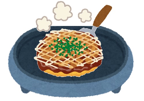 お好み焼きのひっくり返りやすさ