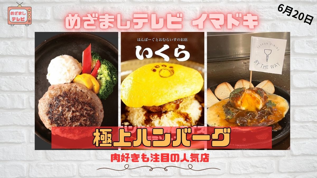 めざましテレビ イマドキ 肉好きも注目の人気店 大満足の『極上ハンバーグ』