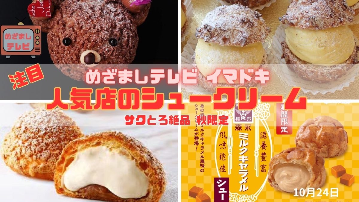 めざましテレビ 『人気店のシュークリーム』サクとろ絶品 秋限定今日のイマドキ