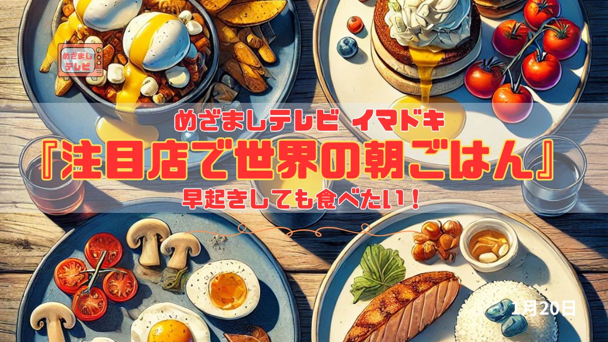 めざましテレビ 『注目店で世界の朝ごはん』早起きしても食べたい！今日のイマドキ｜1月20日