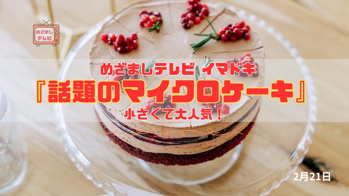 めざましテレビ 『話題のマイクロケーキ』小さくて大人気！今日のイマドキ｜2月21日