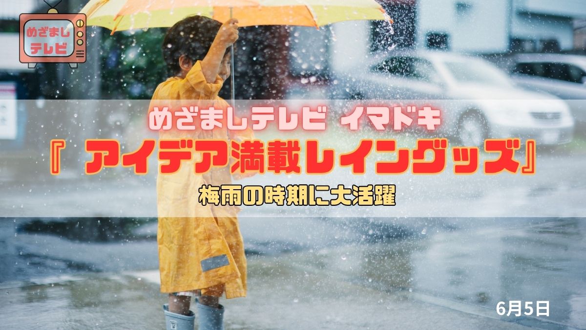 めざましテレビ 梅雨の時期に大活躍『 アイデア満載レイングッズ』今日のイマドキ｜6月5日