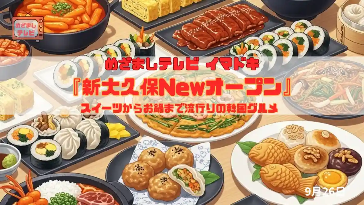 めざましテレビ スイーツからお鍋まで『新大久保Newオープン』流行りの韓国グルメ 今日のイマドキ｜9月26日
