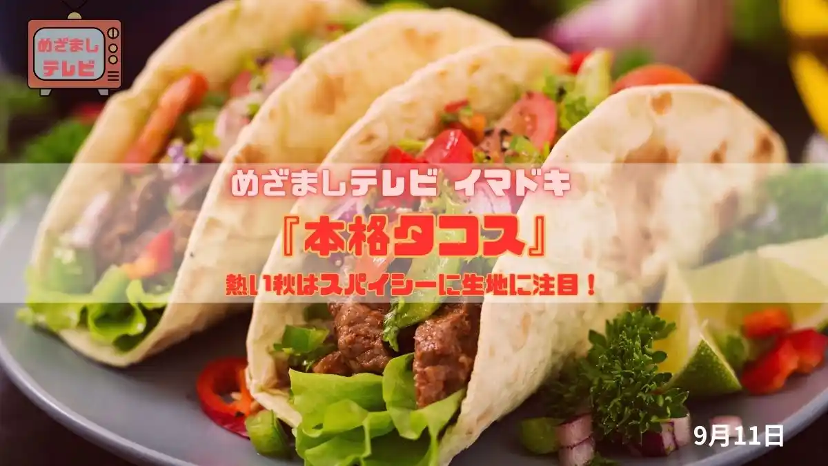めざましテレビ 熱い秋はスパイシーに生地に注目！『本格タコス』今日のイマドキ｜9月11日