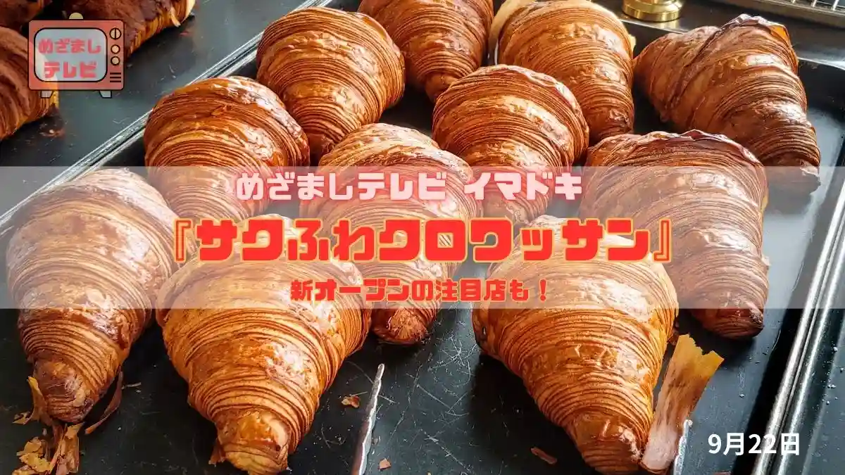 めざましテレビ 新オープンの注目店も！『サクふわクロワッサン』今日のイマドキ｜9月1日