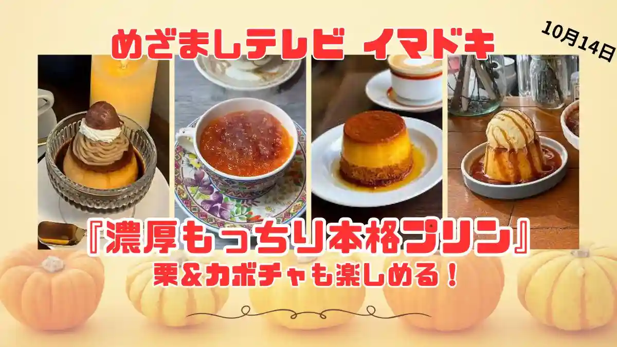めざましテレビ 栗＆カボチャも楽しめる！『 濃厚もっちり本格プリン』今日のイマドキ｜10月14日