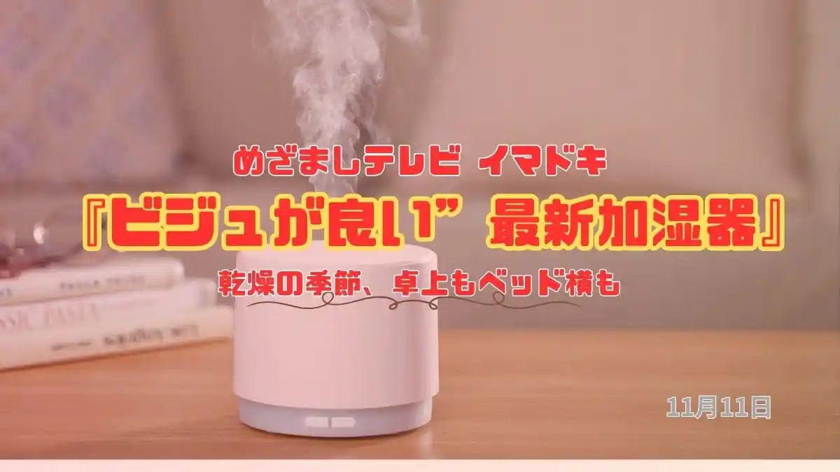 めざましテレビ 乾燥の季節、卓上もベッド横も『ビジュが良い”最新加湿器』でアップデート。今日のイマドキ｜11月11日