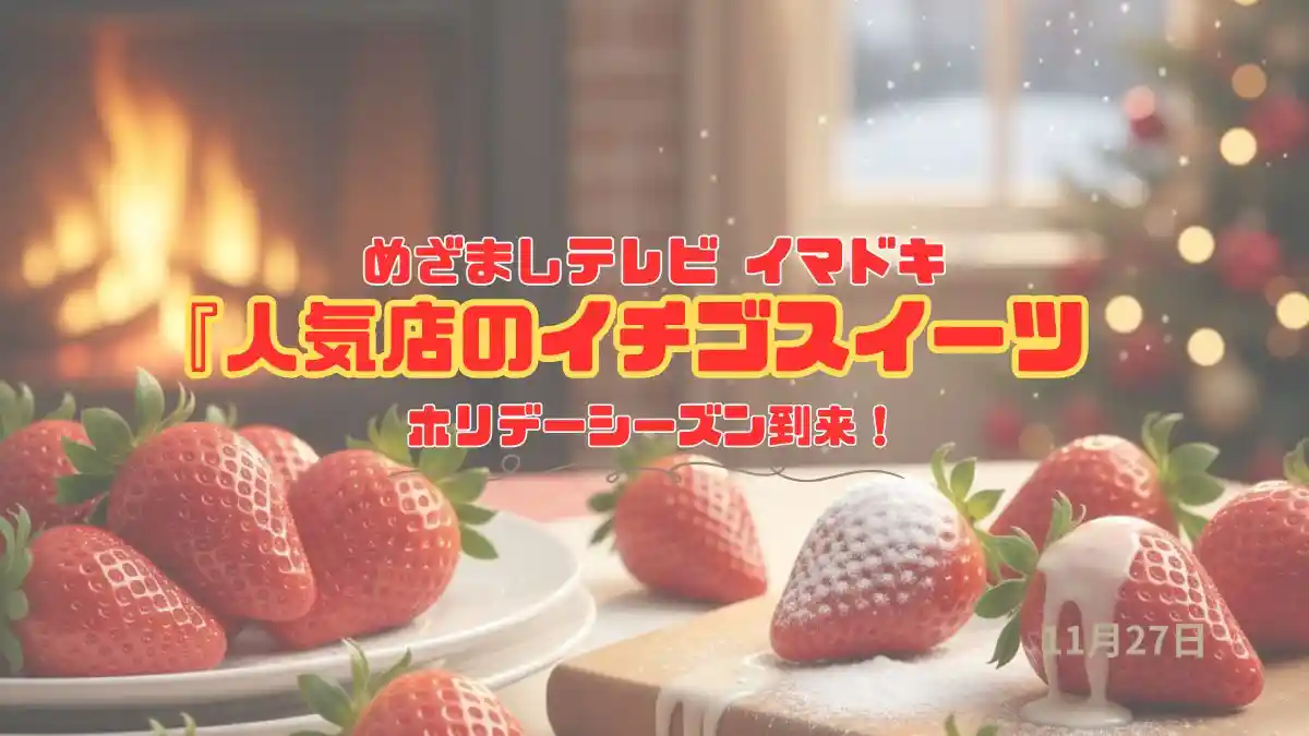 めざましテレビ ホリデーシーズン到来！『人気店のイチゴスイーツ』今日のイマドキ｜11月27日