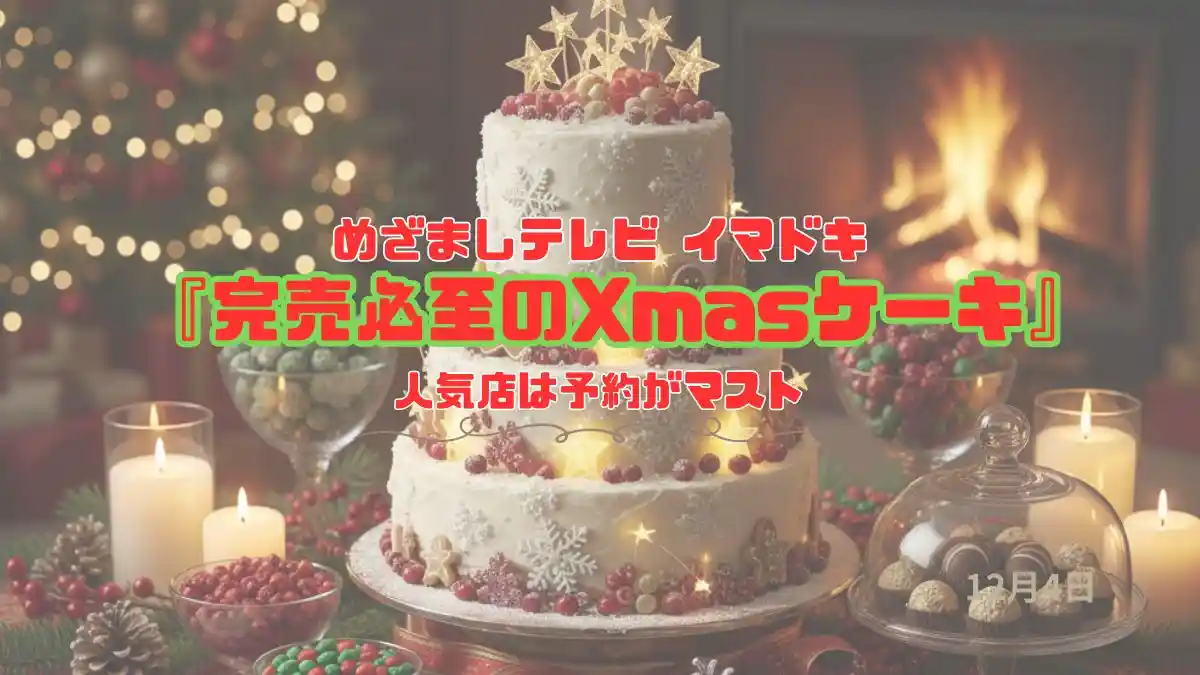 めざましテレビ 人気店は予約がマスト『完売必至のXmasケーキ』今日のイマドキ｜12月4日