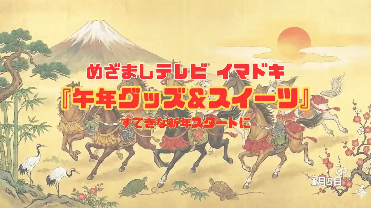 めざましテレビ すてきな新年スタートに『午年グッズ＆スイーツ』今日のイマドキ｜1月5日