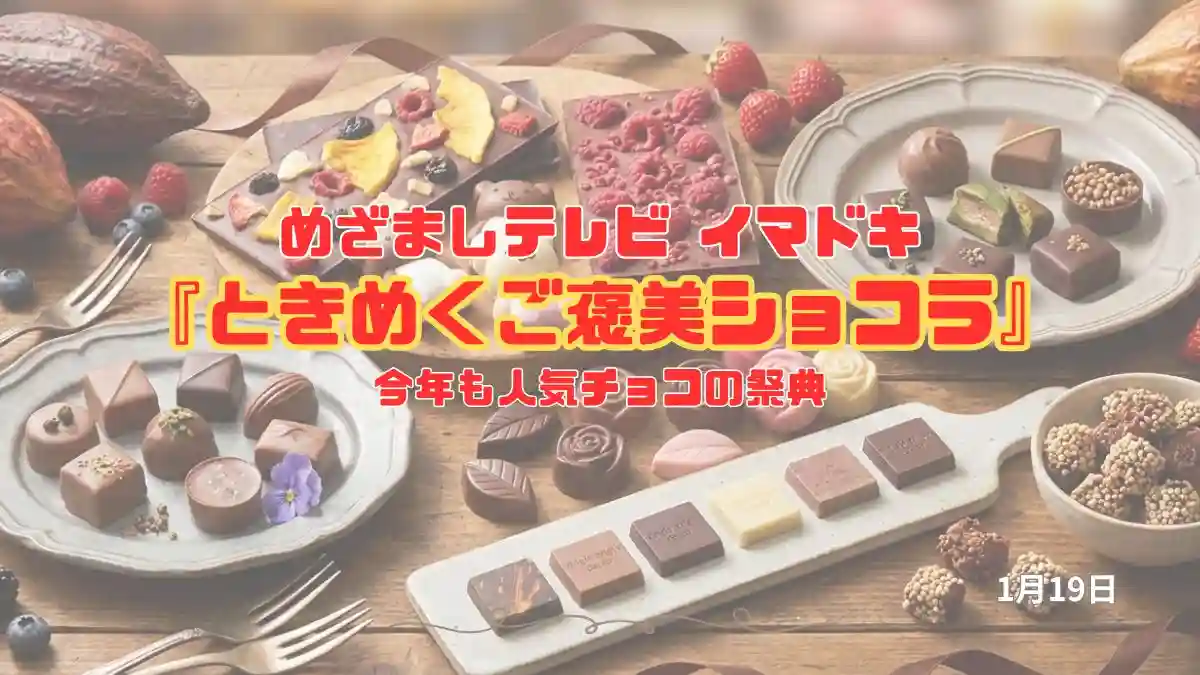 めざましテレビ 今年も人気チョコの祭典『ときめくご褒美ショコラ』今日のイマドキ｜1月19日