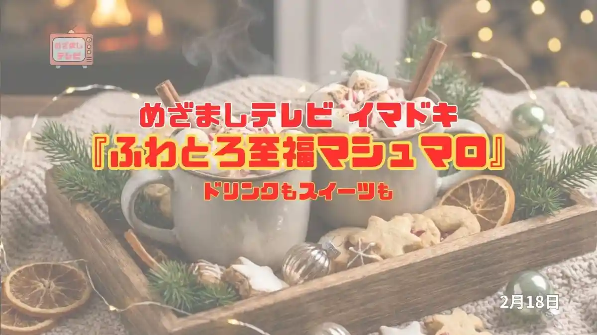 めざましテレビ ドリンクもスイーツも『ふわとろ至福マシュマロ』今日のイマドキ｜2月18日